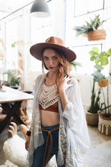 Wide Brim Leather Ribbon Bolero Hat - Wear and Wander