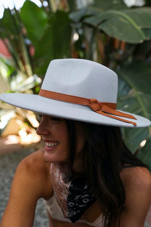 Wide Brim Leather Ribbon Bolero Hat - Wear and Wander