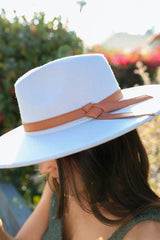 Wide Brim Leather Ribbon Bolero Hat - Wear and Wander