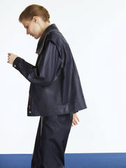 Wide Collar Coated Jacket - Wear and Wander