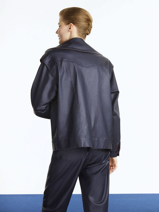 Wide Collar Coated Jacket - Wear and Wander