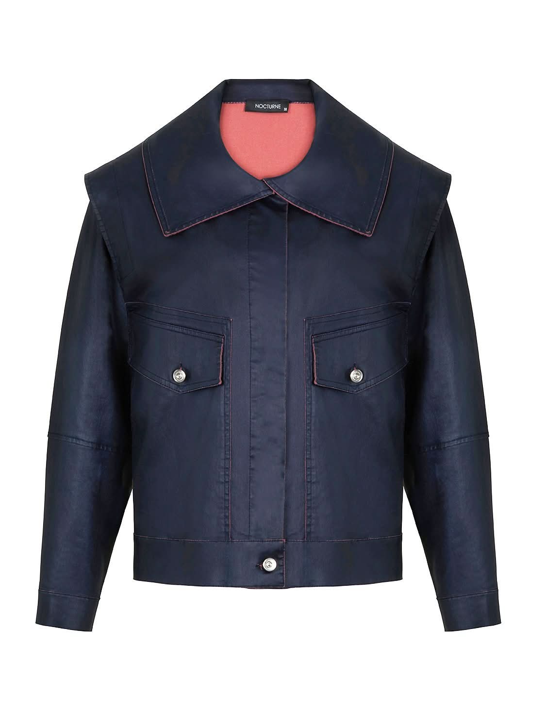 Wide Collar Coated Jacket - Wear and Wander