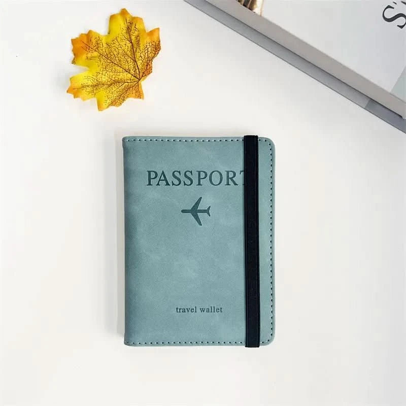 Women Men RFID Vintage Business Passport Covers Holder Multi - Function Leather Wallet Travel Accessories - Wear and Wander