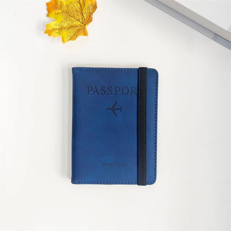 Women Men RFID Vintage Business Passport Covers Holder Multi - Function ID Bank Card PU Leather Wallet Case Travel Accessories - Wear and Wander