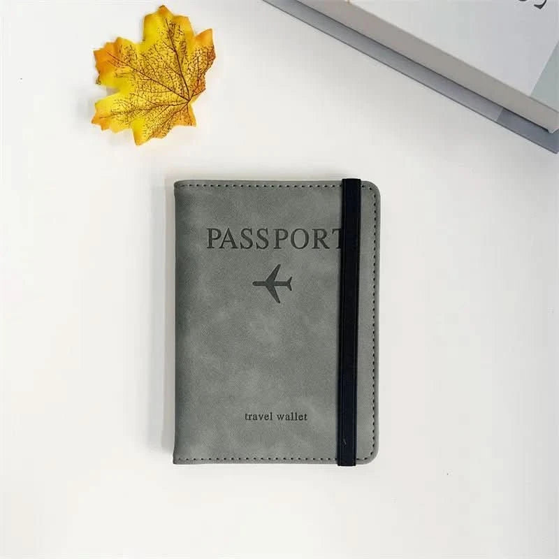 Women Men RFID Vintage Business Passport Covers Holder Multi - Function Leather Wallet Travel Accessories - Wear and Wander