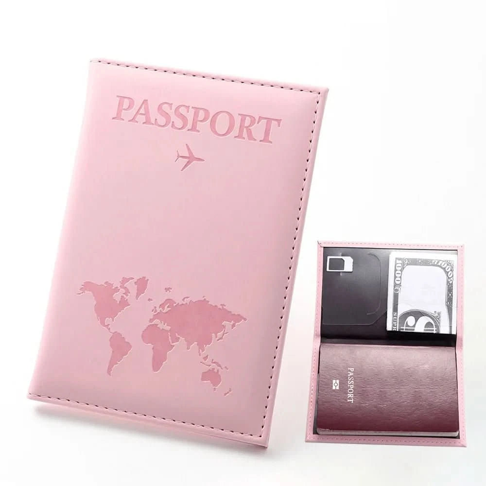 Women Men RFID Vintage Business Passport Covers Holder Multi - Function Leather Wallet Travel Accessories - Wear and Wander