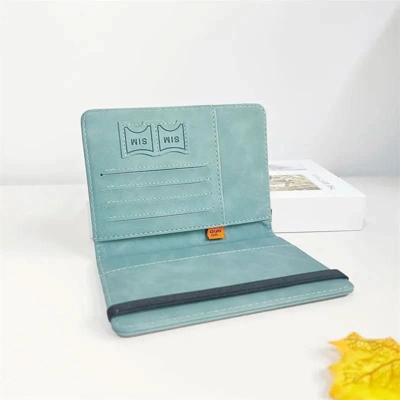 Women Men RFID Vintage Business Passport Covers Holder Multi - Function Leather Wallet Travel Accessories - Wear and Wander