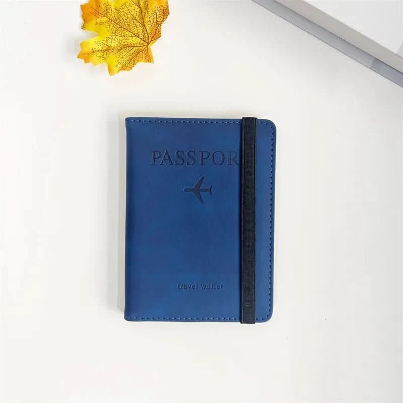 Women Men RFID Vintage Business Passport Covers Holder Multi - Function Leather Wallet Travel Accessories - Wear and Wander