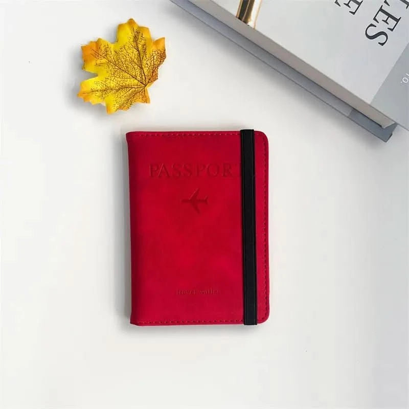 Women Men RFID Vintage Business Passport Covers Holder Multi - Function Leather Wallet Travel Accessories - Wear and Wander