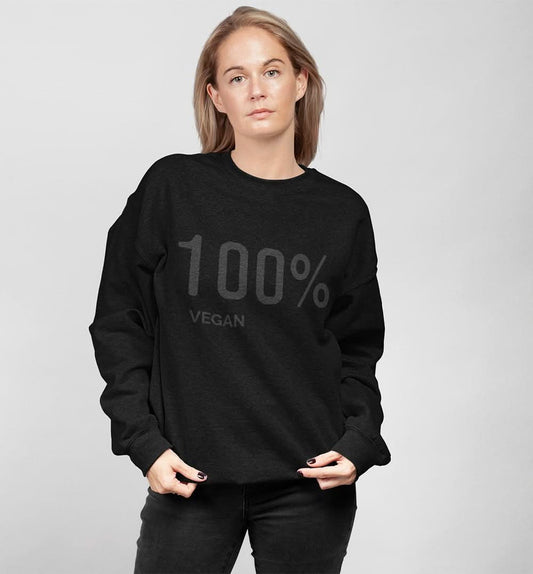 Womens 100% Vegan Logo Sweatshirt - Wear and Wander