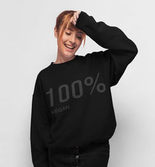 Womens 100% Vegan Logo Sweatshirt - Wear and Wander