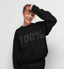 Womens 100% Vegan Logo Sweatshirt - Wear and Wander