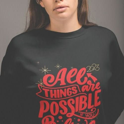 Womens 2023 Positive Message Sweatshirt - Wear and Wander