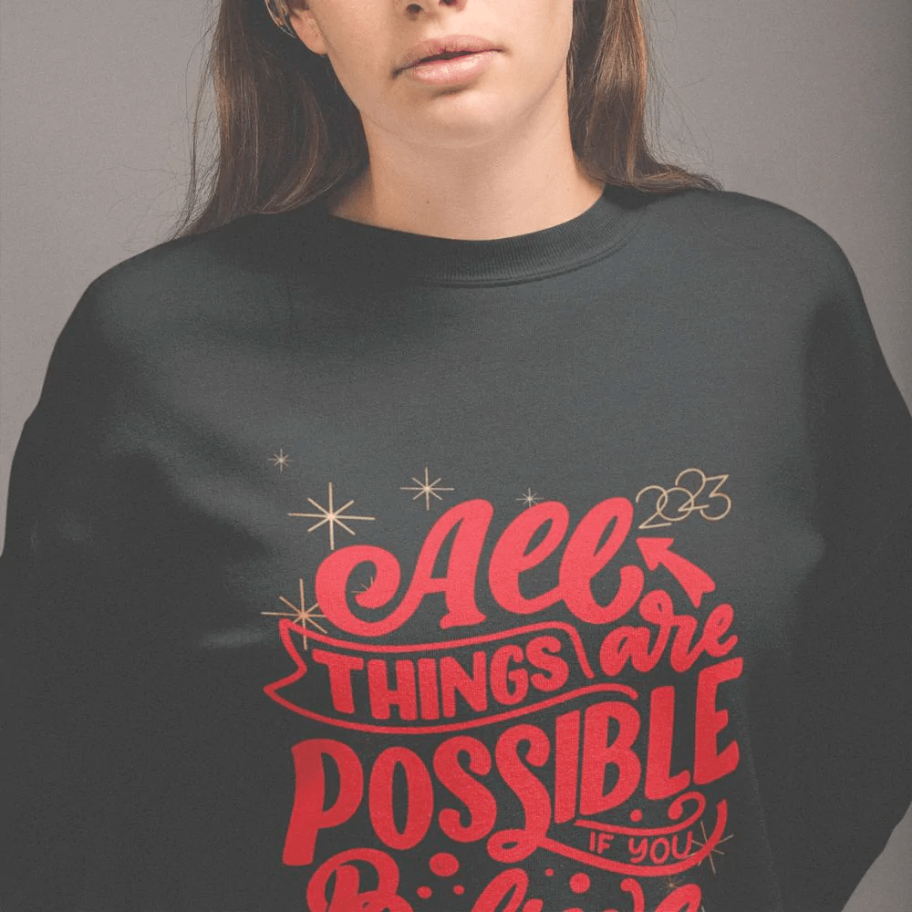 Womens 2023 Positive Message Sweatshirt - Wear and Wander