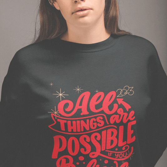Womens 2023 Positive Message Sweatshirt - Wear and Wander