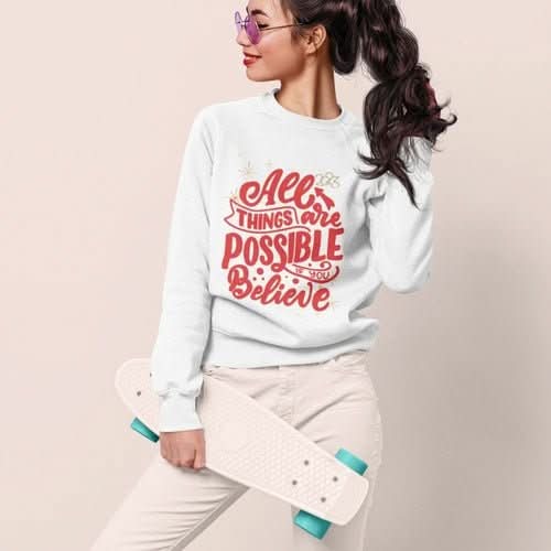 Womens 2023 Positive Message Sweatshirt - Wear and Wander