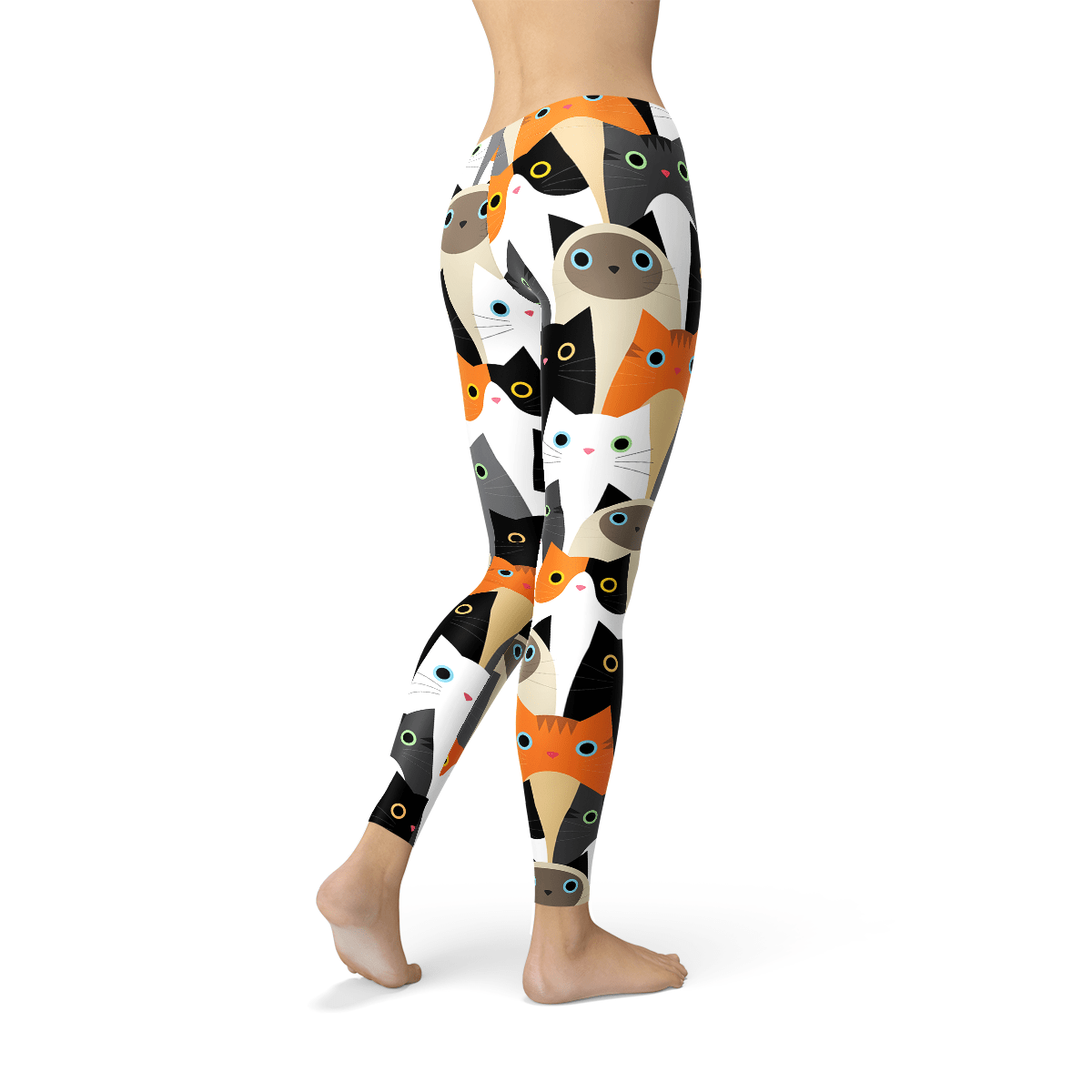 Womens All Over Print Cats Leggings - Wear and Wander