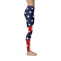 Womens American Flag Leggings - Wear and Wander