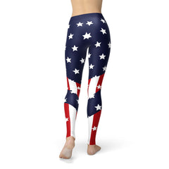 Womens American Flag Leggings - Wear and Wander