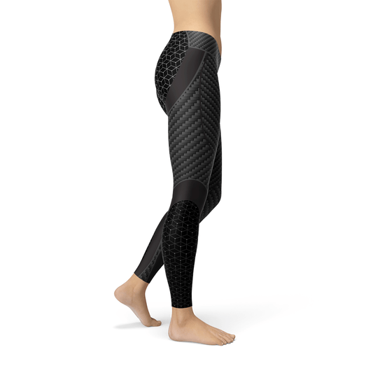 Womens Carbon Fiber Sports Leggings - Wear and Wander