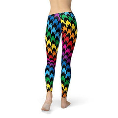 Womens Cat Houndstooth Leggings - Wear n Wander