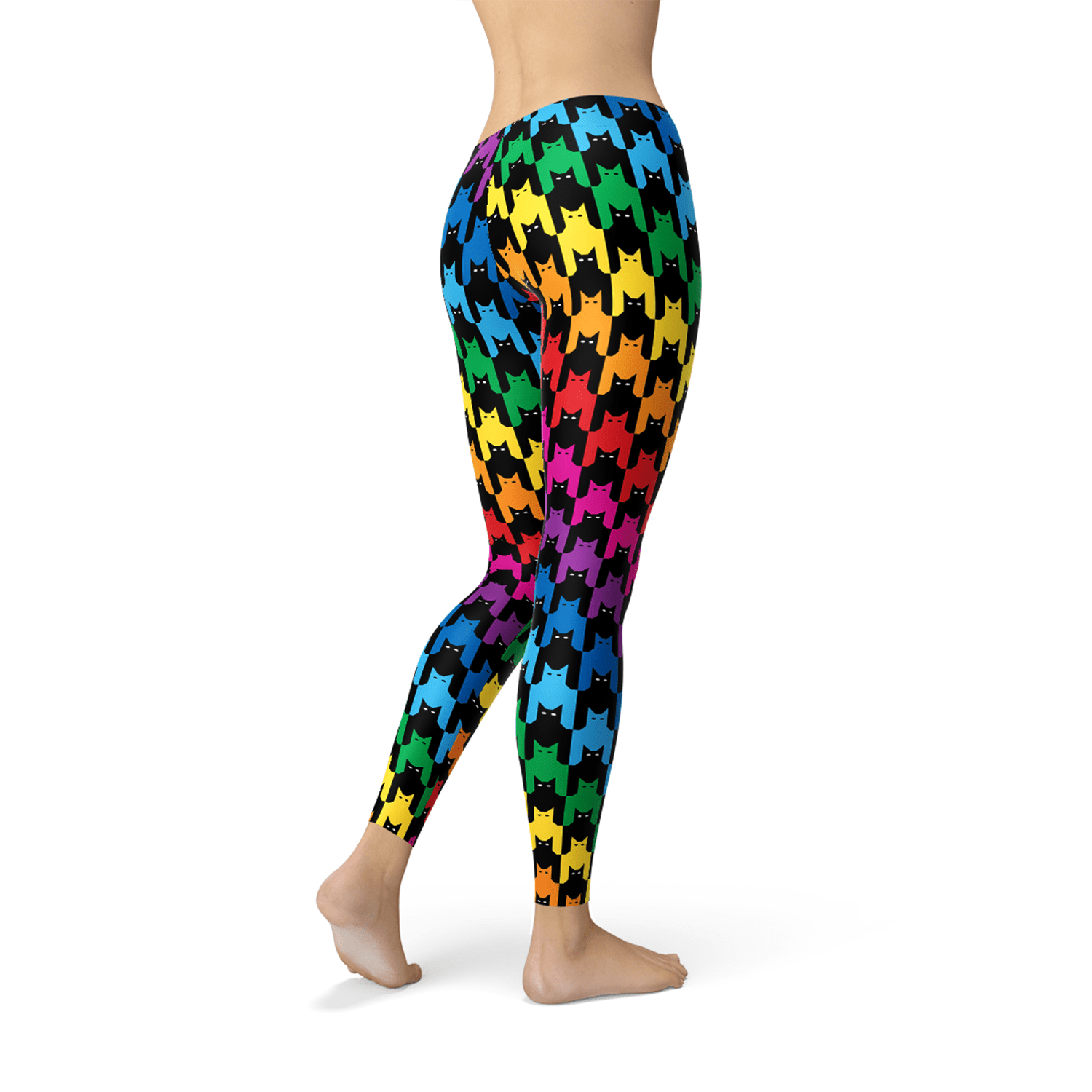 Womens Cat Houndstooth Leggings - Wear n Wander