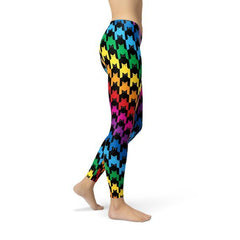 Womens Cat Houndstooth Leggings - Wear n Wander