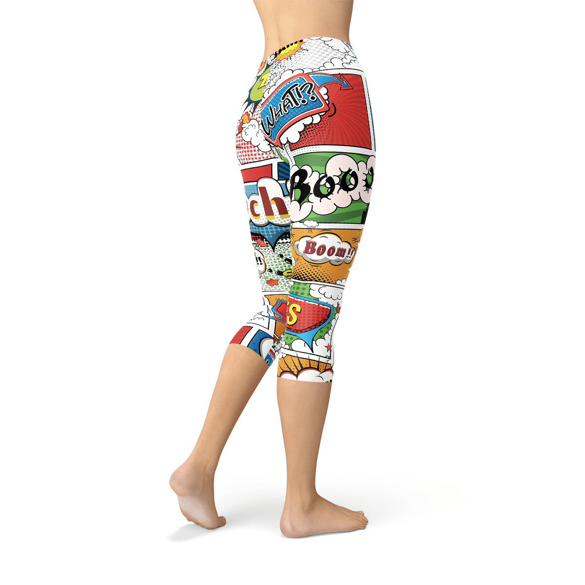 Womens Comic Book Capri Leggings - Wear and Wander