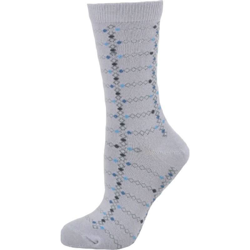 Women's Cotton Geometric Pattern Crew Sock, Made in Turkey - Wear and Wander