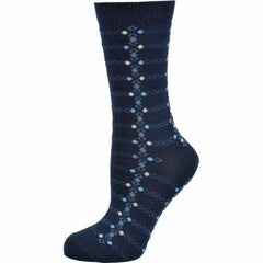 Women's Cotton Geometric Pattern Crew Sock, Made in Turkey - Wear and Wander