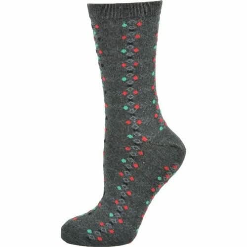 Women's Cotton Geometric Pattern Crew Sock, Made in Turkey - Wear and Wander