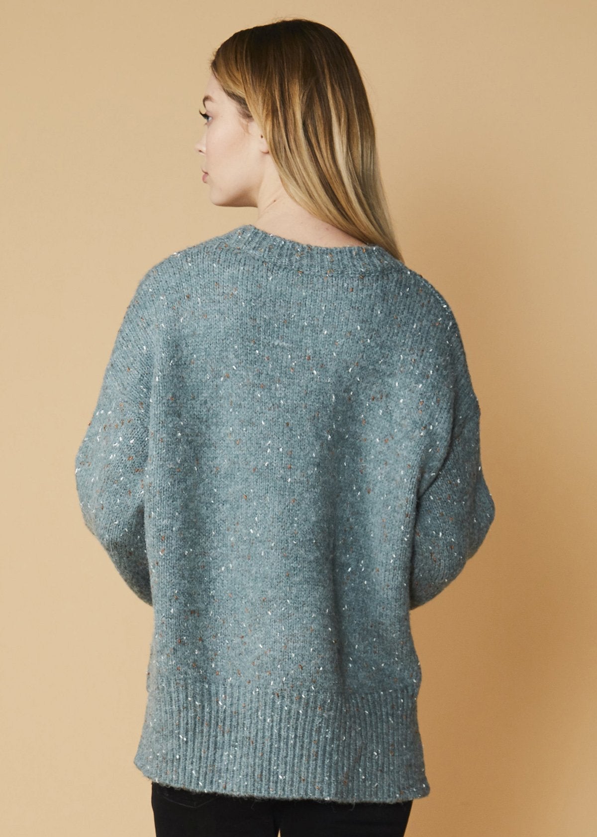 Women's Crewneck Pocket Front Sweater in Fall Sage - Wear and Wander