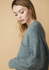 Women's Crewneck Pocket Front Sweater in Fall Sage - Wear and Wander