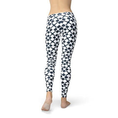 Womens Geometric Blue Tile Leggings - Wear and Wander