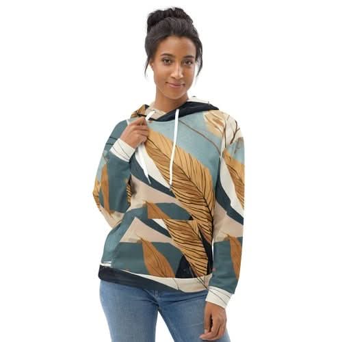 Womens Graphic Hoodie Boho Style Print 2 - Wear and Wander