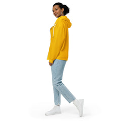 Womens Graphic Zip Hoodie Golden Yellow - Wear and Wander