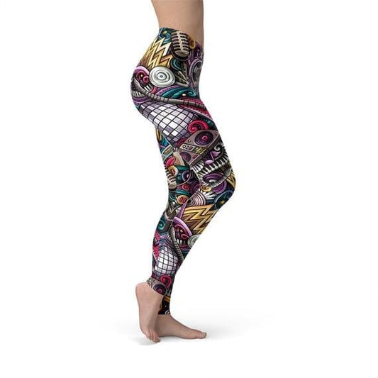 Womens Grunge Rock n Roll Leggings - Wear and Wander