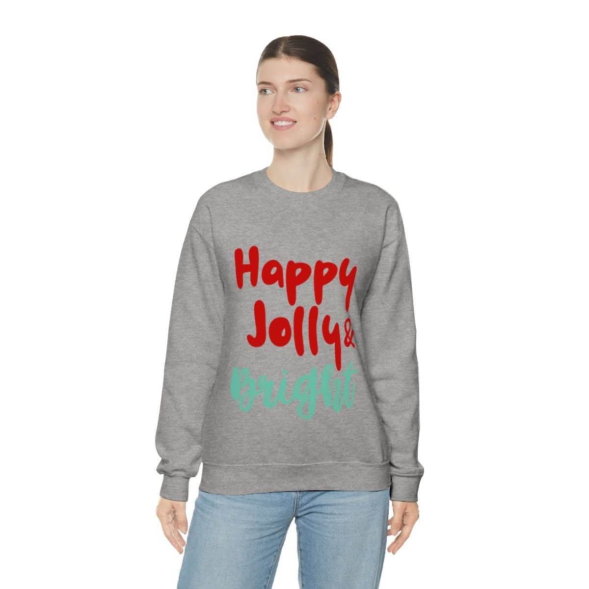 Womens Happy Jolly & Bright Sweatshirt - Wear and Wander