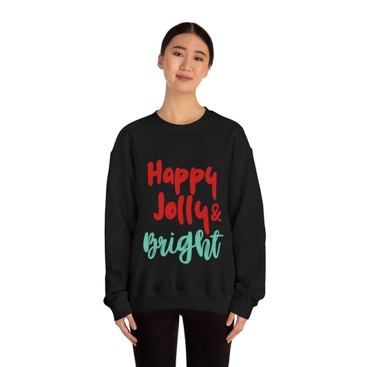 Womens Happy Jolly & Bright Sweatshirt - Wear and Wander