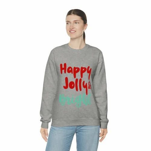 Womens Happy Jolly & Bright Sweatshirt - Wear and Wander