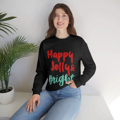 Womens Happy Jolly & Bright Sweatshirt - Wear and Wander