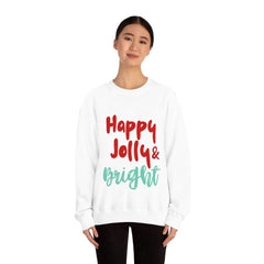 Womens Happy Jolly & Bright Sweatshirt - Wear and Wander