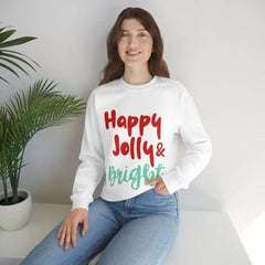 Womens Happy Jolly & Bright Sweatshirt - Wear and Wander