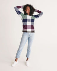 Womens Hoodie, Multicolor Colorblock Plaid Pattern - Wear and Wander