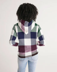 Womens Hoodie, Multicolor Colorblock Plaid Pattern - Wear and Wander