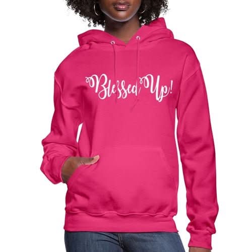 Womens Hoodie - Pullover Hooded Sweatshirt - Graphic/blessed Up - Wear and Wander
