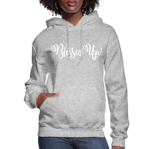 Womens Hoodie - Pullover Hooded Sweatshirt - Graphic/blessed Up - Wear and Wander