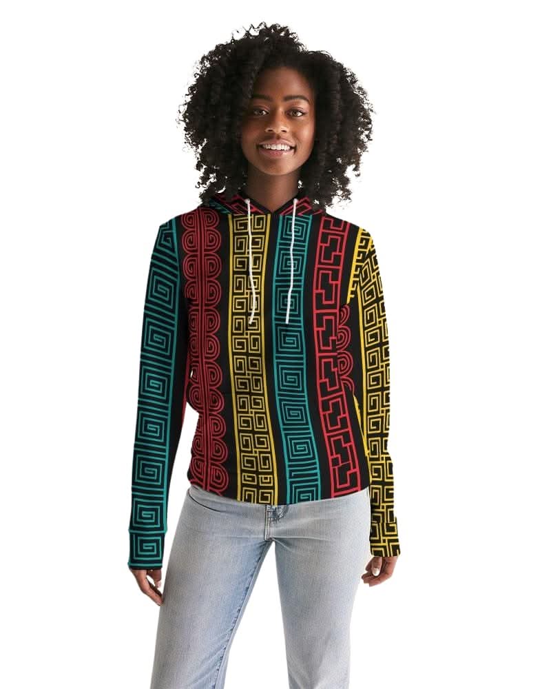 Womens Hoodie - Pullover Hooded Sweatshirt - Graphic/multicolor - Wear and Wander