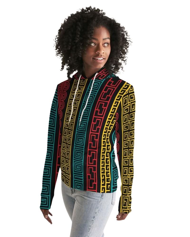 Womens Hoodie - Pullover Hooded Sweatshirt - Graphic/multicolor - Wear and Wander