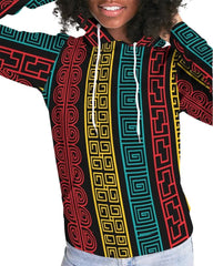 Womens Hoodie - Pullover Hooded Sweatshirt - Graphic/multicolor - Wear and Wander